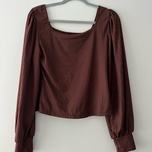 Maroon Long Sleeve Top
